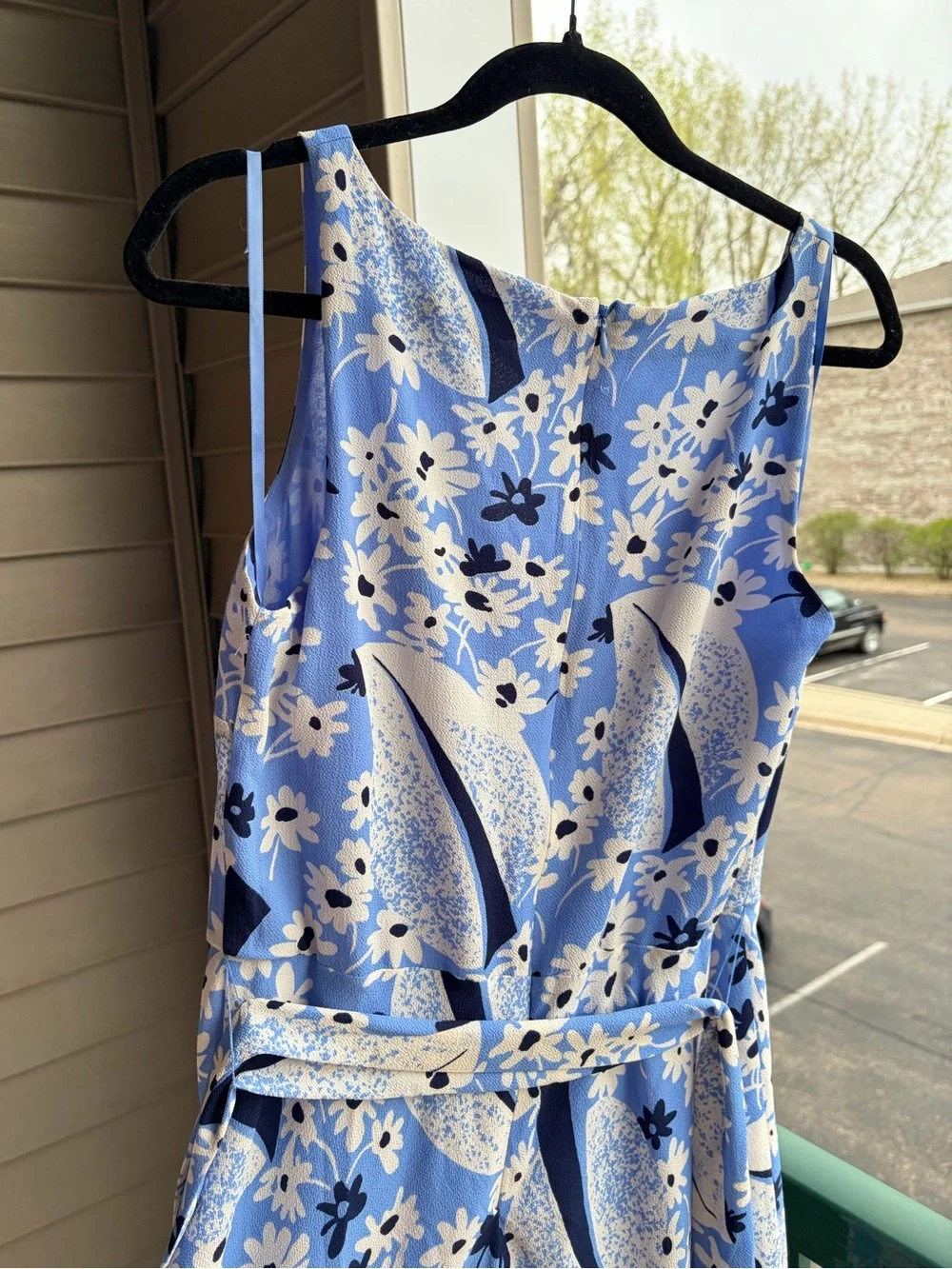 🆕🦋Lauren Ralph Lauren Blue Floral Midi Dress Belted Fit & Flare Summer Size 6 - Picture 8 of 17